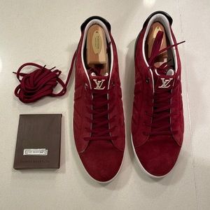Louis Vuitton - Red Suede Sneakers